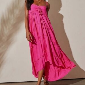 Vici Vibrant Pink Maxi Dress